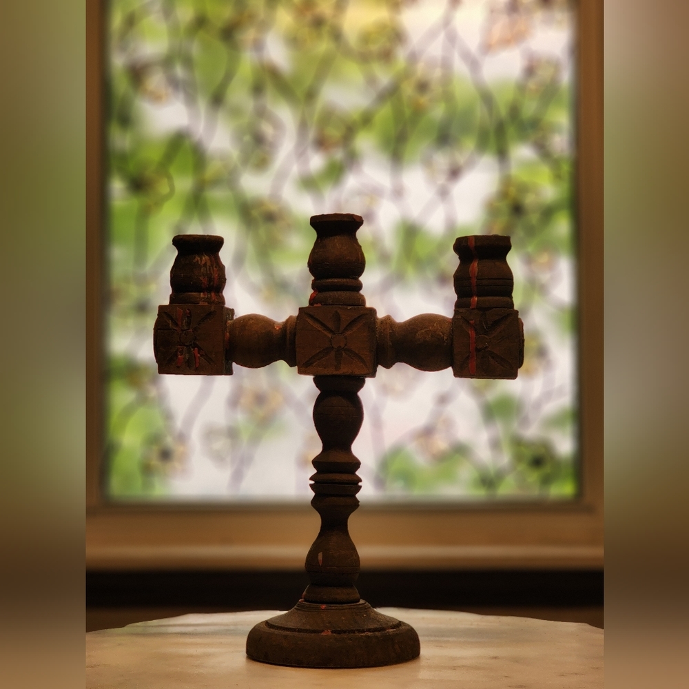 Old vintage candle holder. Untouched